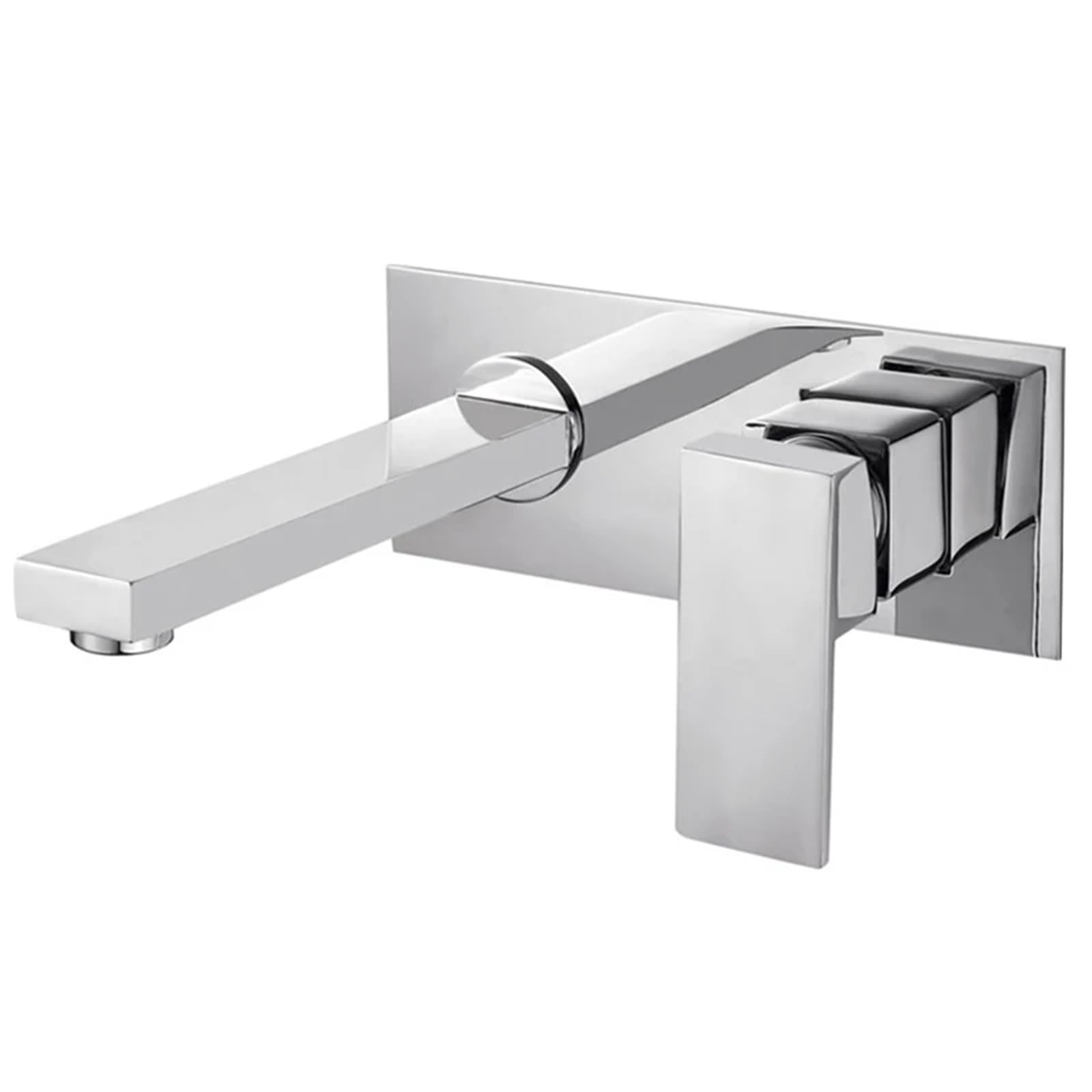 Naqzrxpml White Wall Mounted Flush Faucet Bathroom Cabinet Basin Tap Mixer For Shower