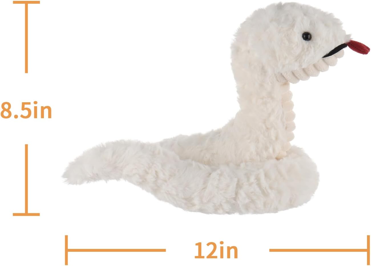 Apricot Lamb Snake Plush Soft Stuffed Animals Plush Toys Fluffy Snake White image 5