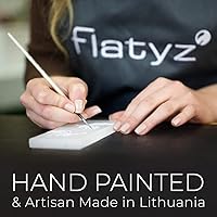 Vista 3 de FLATYZ Vela plana hecha a mano, murciélagos de Halloween, velas de otoño, velas decorativas pintadas a mano, sin perfume, vela de 2 mechas