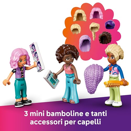 Friends Parrucchiere e Negozio di Accessori, Salone Giocattolo con 3 Personaggi, Giochi Creativi per lo Sviluppo delle Abilità Sociali per Bambine da 7 Anni, Idea Regalo di Compleanno 42662 - Lego - Immagine 6