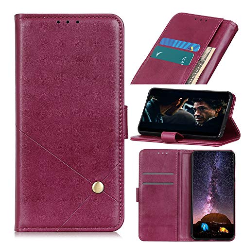 Jielangxin Keji Case for Oppo Realme 5i Case Cover,Case for Oppo Realme 5i RMX2030 Case PU Leather flip Cover Red