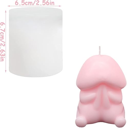 Miniatura 2 de Molde de vela de resina de silicona para cuerpo humano, molde de vela de cuerpo de hombre, molde de chocolate, figura 3D de forma de manualidades,