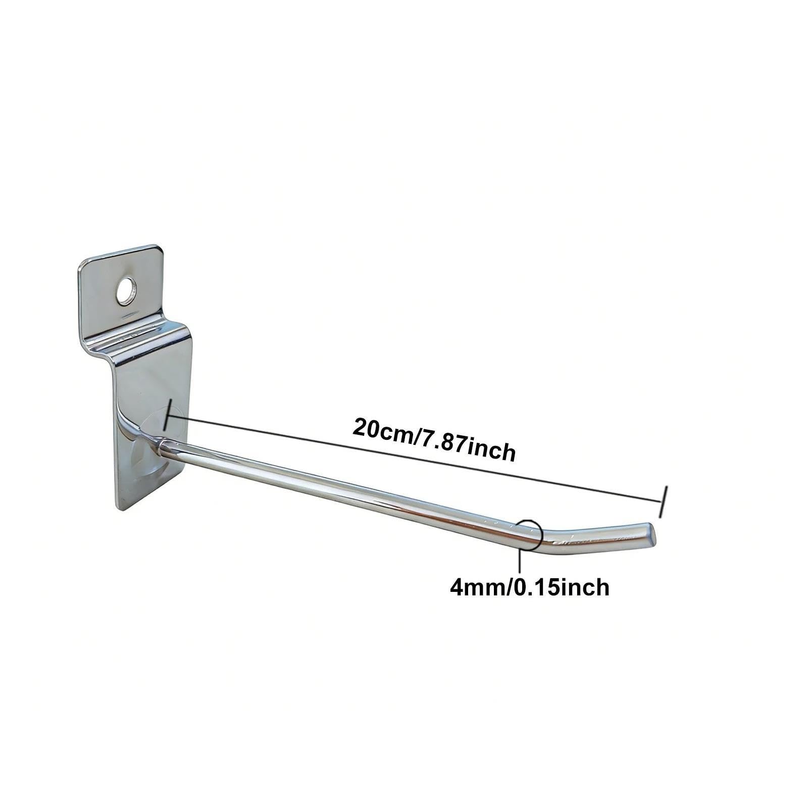 Ganchos de Panel ranurado, Estante de Tablero de Metal multifunción de Alta Resistencia, Organizador de Almacenamiento de Garaje, exhibición de Ropa, 5-15 Uds.(4mmx20cm,3 pcs)