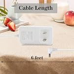 AC Adapter Replacement for Omron Blood Pressure Monitor Hem-ADPTW5 BP5250 BP7250 BP7350 Power Supply Cord Charger 6V White