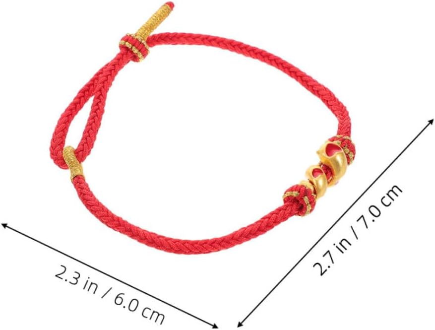 2Pcs Zodiac Snake Red String Bracelet Handwoven Lucky for Couples Celebrating Chinese Year with Traditional Charm and Meaningful Design