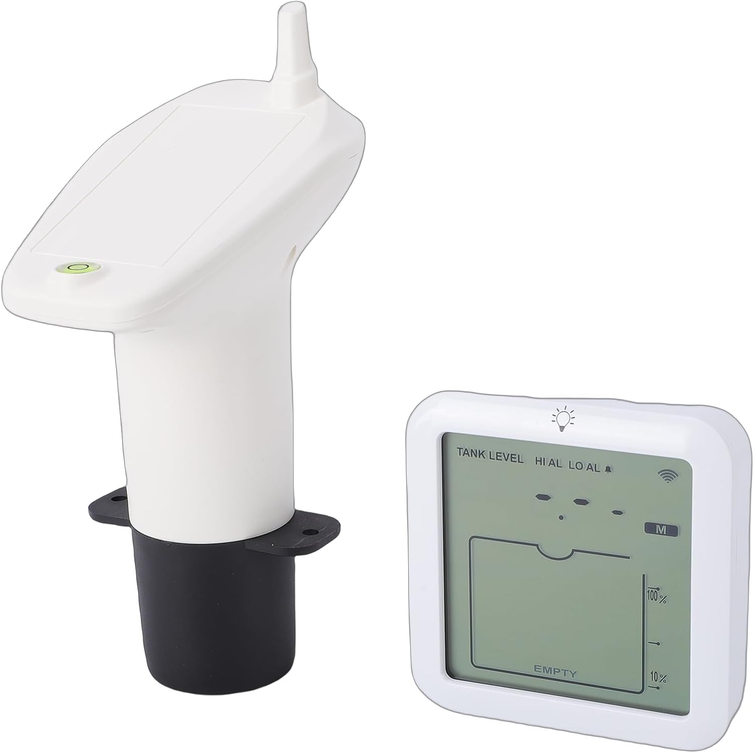 Fafeicy Wireless Water Level Sensor, Ultrasonic Liquid Level Meter with Alarm, High Low for Home and Industrial Tanks