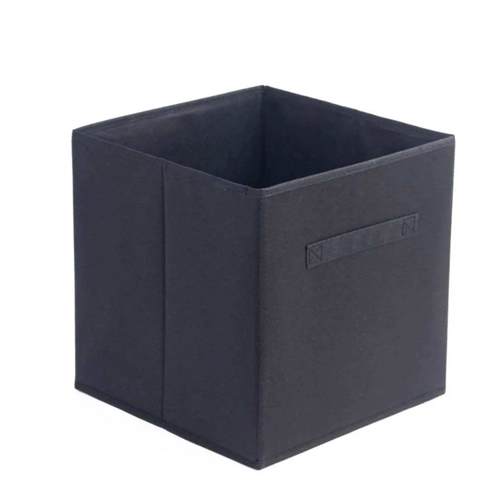 CGUOHU 6pcs Collapsible Cube Storage Bin Non Woven Fabric Box Home Organizer Drawer Toy Cabinet Organization For Wardrobe Storage(Black)