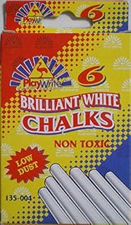 Playwrite Brilliant White Chalks 6 Pack