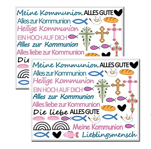 Kerzentattoo kerzen tattoofolie für bis zu 140 Kerzen Kerzentattoo-Folie verschiedene Motive Wasserschiebefolie |dekorieren Sprüche Glückslicht Lieblingsmens Wunschlicht Kerzenfolie(Kommunion)