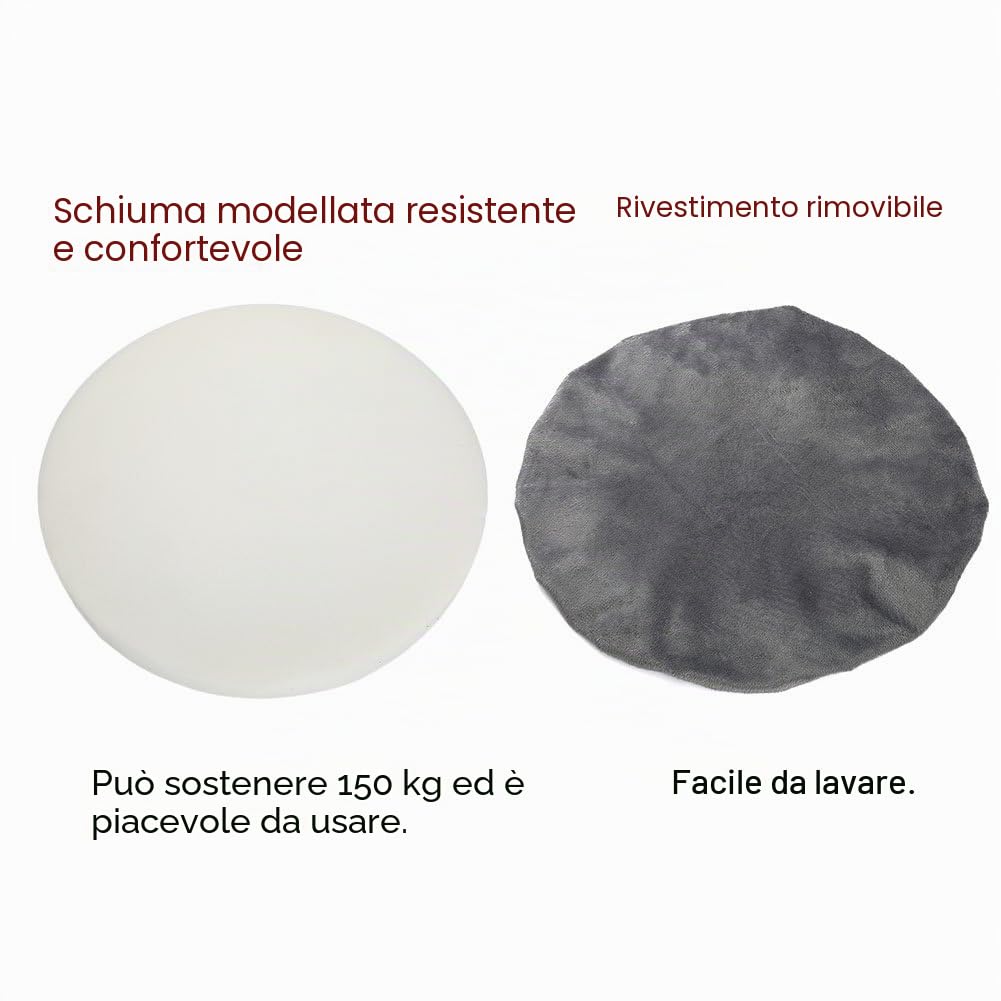 Greensen - Cuscino girevole ortopedico per sedile auto, piccolo 39 cm, cuscino girevole per anziani, cuscino per auto, divano, poltrona, sedia, antiscivolo, resistente fino a 70 kg