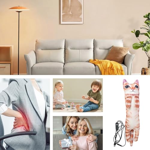 Coussin chauffant en forme de chat contre les douleurs menstruelles