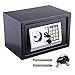 Produktbild Tresor Elektronik Safe Tresor mit Zahlenschloss 2 Schlüssel Möbeltresor mit Doppelbartschloss Kleiner Wasserdichte Wandtresor für Bargeld Geld Schmuck Wichtige Dokumente, 8,5 Liter Grau 20x31x20cm