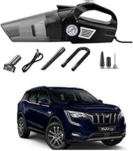 Oshotto 3-in-1 Tire Inflator Portable Car Vacuum Cleaner, with Tire Pressure Gauge and LED Light, 12V DC Air Compressor Pump, 15FT Cord Compatible with Mahindra XUV-700