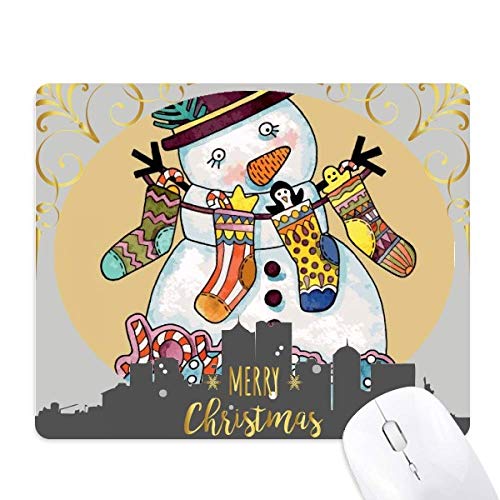 Chaussette de Noël tapis de souris en caoutchouc, cadeau de fête idéal