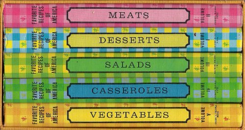 Favorite Recipes of America 5-book Box Set Includes Desserts, Meats, Salads, Casseroles, Vegetables