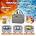PIIOSER Breastmilk Cooler Travel Bag with Ice Pack, Compatible with Wearable Breast Pumps & Accessories - Portable Hands Free Breast Pump Carrying Case for Nursing & Working Moms, Grey