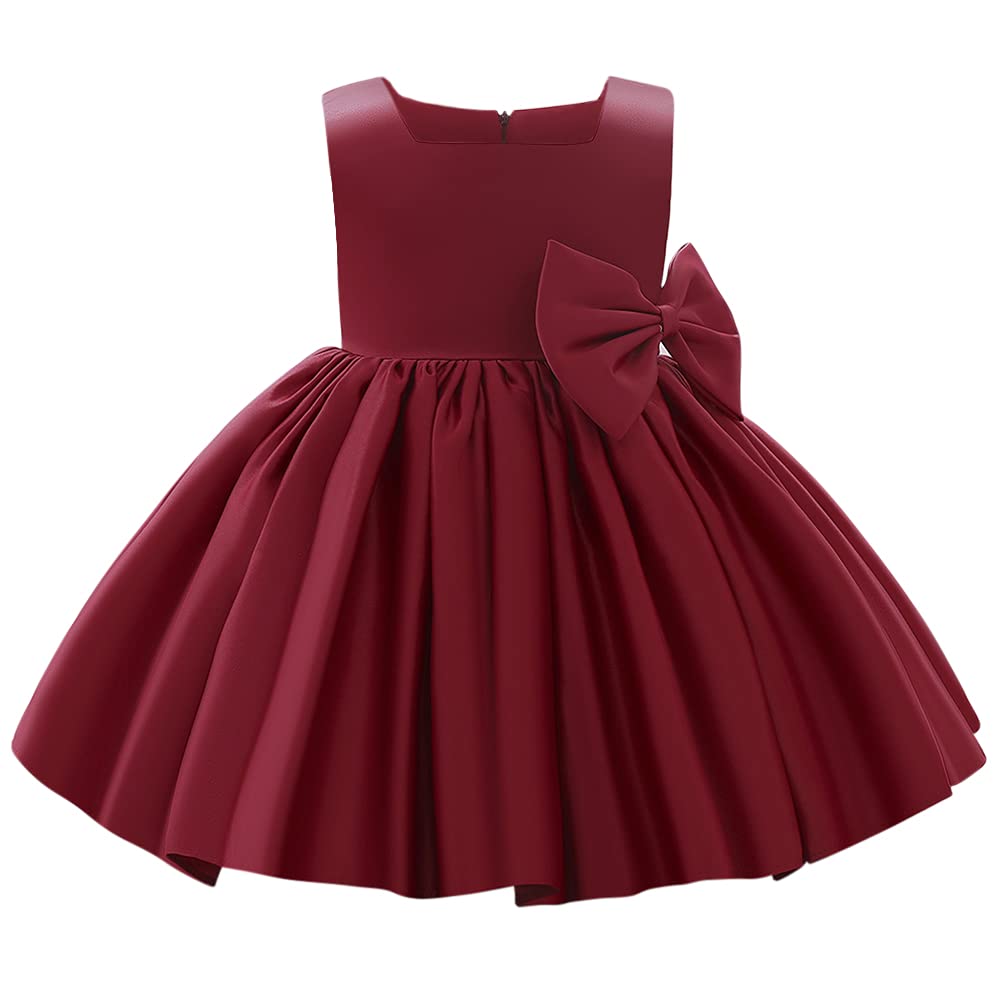 IBAKOM Mädchen Bowknot Tutu Prinzessinnen-Kleid für Mädchen, zum Geburtstag, für Hochzeit, Taufkleid