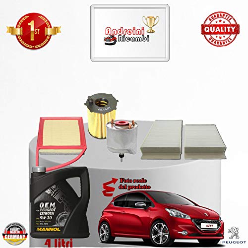 KIT TAGLIANDO FILTRI + OLIO 208 1.6 HDi 68KW 92CV