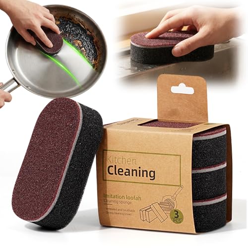 Magic Sponges Cleaning Eraser Heavy-Duty Melamine Sponge Foam Pads Multi-Functional Household Cleaning Kitchen Dish Sponge for Furniture Bathroom Bathtub Sink Floor Baseboard Wall Cleaner (5PCS)
