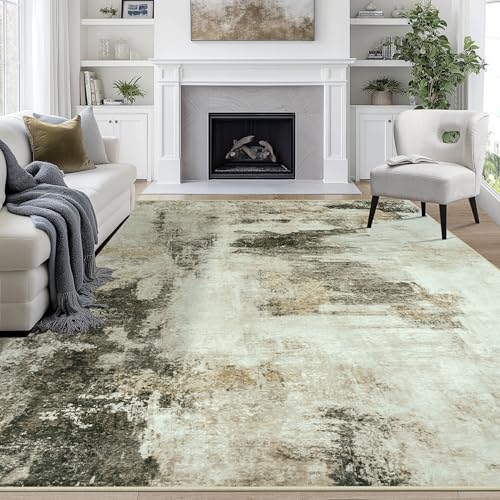 9x12 Area Rugs for Living Room Rug Washable: Abstract Large Rug for Dining Room Bedroom Carpet Non Slip 9 by 12 Indoor Modern Nursery Home Office Coffee
