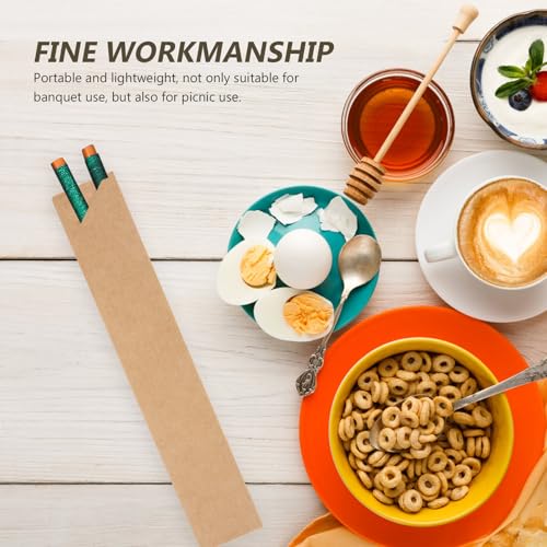 Fundas para palillos de papel kraft desechables aptas tamaños restaurantes 5