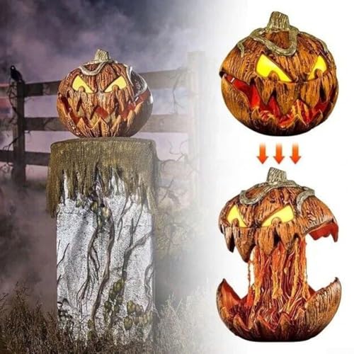 Espantapájaros con cabeza móvil con sonidos espeluznantes de terror 3