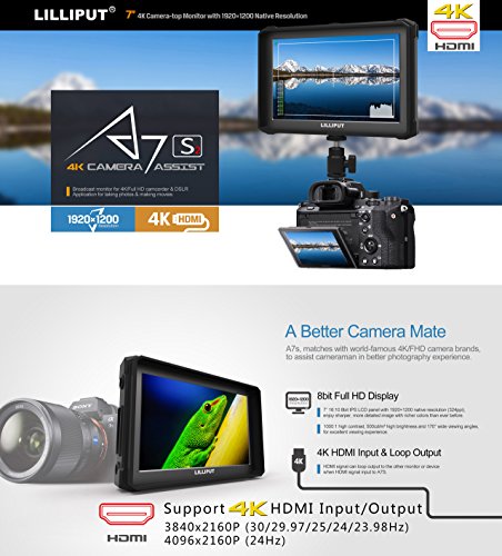 Nero Lilliput A7S-2 7 pollici 1920x1200 IPS Screen...