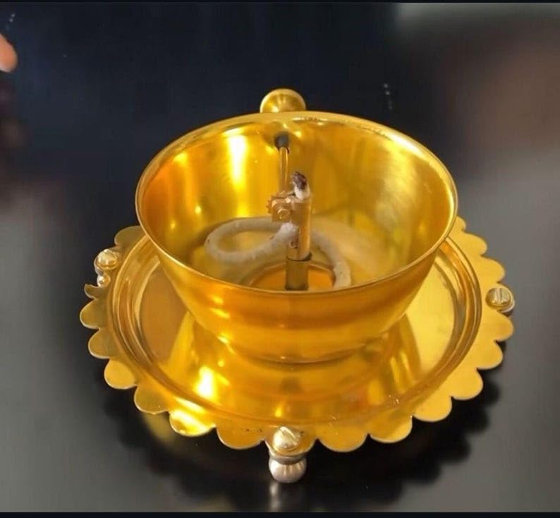 SOHAM GIFTS & DECORS Akhand Diya Pure Brass Navratri Akhand Jyoti Diya Divine Glow Deep Shakti Jyot Eternal Flame Pooja Devi Brass Nav Durga Deepak (3 Inch) | Under 999 | (B0DJ5KSTYD) Amazon Price History, Amazon Price Tracker