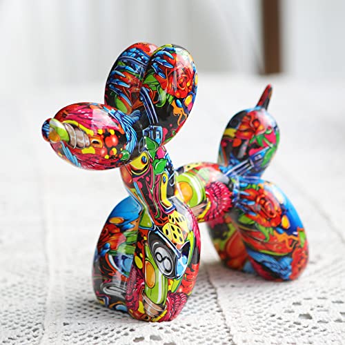 Fljzczm Balloon Dog Sculptures Animal Statues Home Decor Collectible Figurines Indoor Outdoor Garden Decorative Funny Craft Christmas Birthday For Office (Yellow)… #TOP4