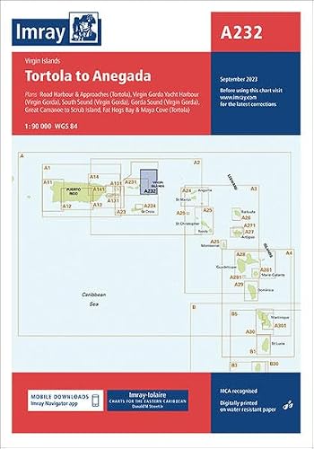 Virgin Islands Nautical Chart A232: Tortola to Anegada