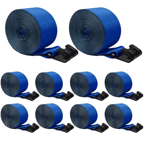 4 inch Straps for Flatbed Trailers Heavy Duty Trailer Winch Straps 16 200 lbs Breaking Strength Flatbed Straps 4in x 30ft Cargo Controls for Flatbed Trailer Truck Utility Trailer (10 Pack)