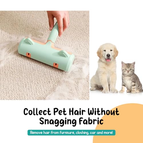 Image of Pet Hair Removal Tool - Lint Roller for Dog & Cat Hair Removal on Furniture, Couch, Carpet, Clothing, and Bedding - Multi-Surface Fur Removal (JC-405)