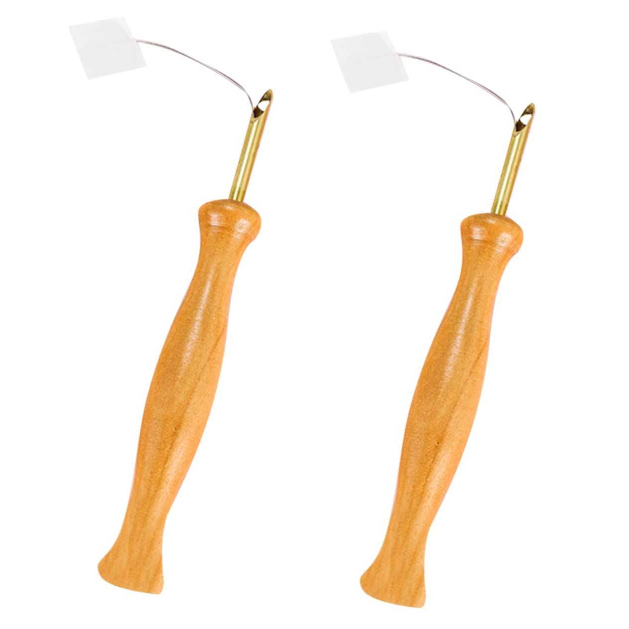 LIFKOME Knitting Embroidery Pen Punch Needle Threader Set Sewing Felting Craft Tool Wooden Handle Punch Needle Fabric