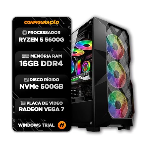 PC GAMER RYZEN 5 5600GT, 16GB DDR4 3200MHZ, SSD M.2 NVME 500GB