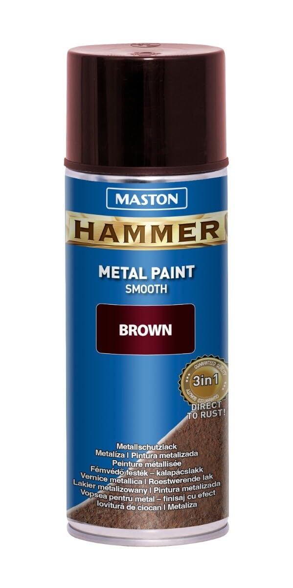 Maston Brown Spray Paint Hammer Smooth 400Ml