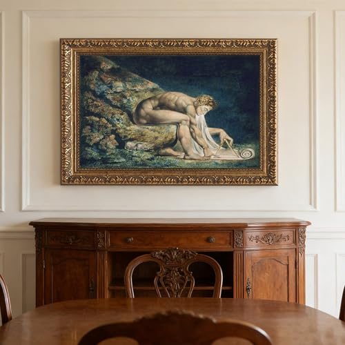 Impression toile Isaac Newton William Blake decoration murale salon