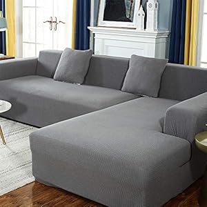 Hoes Hoekbank L-vormige Hoes Stretchbank Antislip Zacht Elastisch Gesegmenteerd Bankstel Hoes Meubelbeschermer…