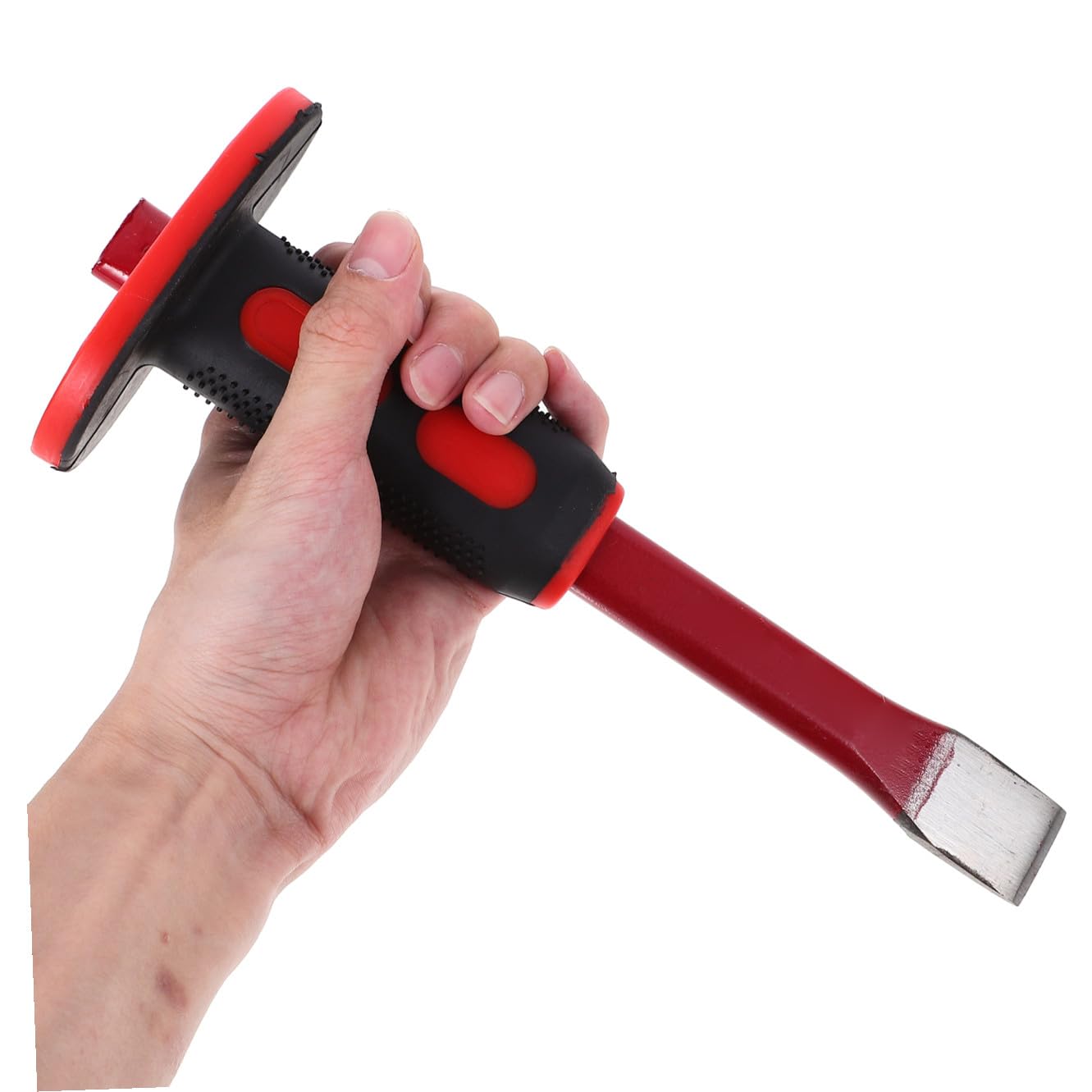 SHINEOFI Set di Scalpelli da Muratura 2 Pezzi in Acciaio Cromo-Vanadio da 250Mm, Scalpelli Pesanti per Lavori Edili e Intaglio Impugnatura in PVC