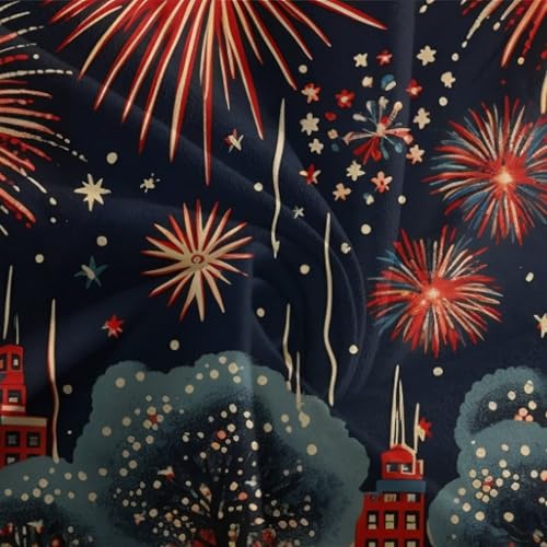 Parure de lit 220x240 Fireworks en microfibre douce avec fermeture éclair et taies - 7