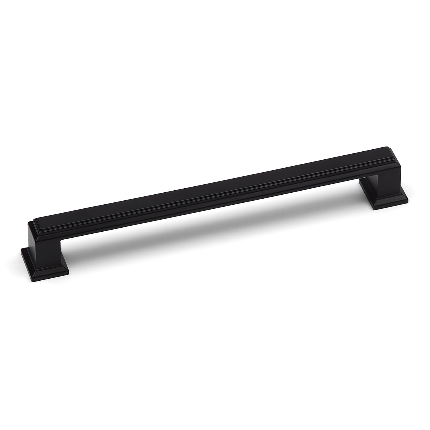 160mm Black Square Kitchen Bar Handle Cupboard Cabinet Door Drawer Pull Heritage Traditional Art Deco Furniture Wardrobe Upcycle Replacement Hardware