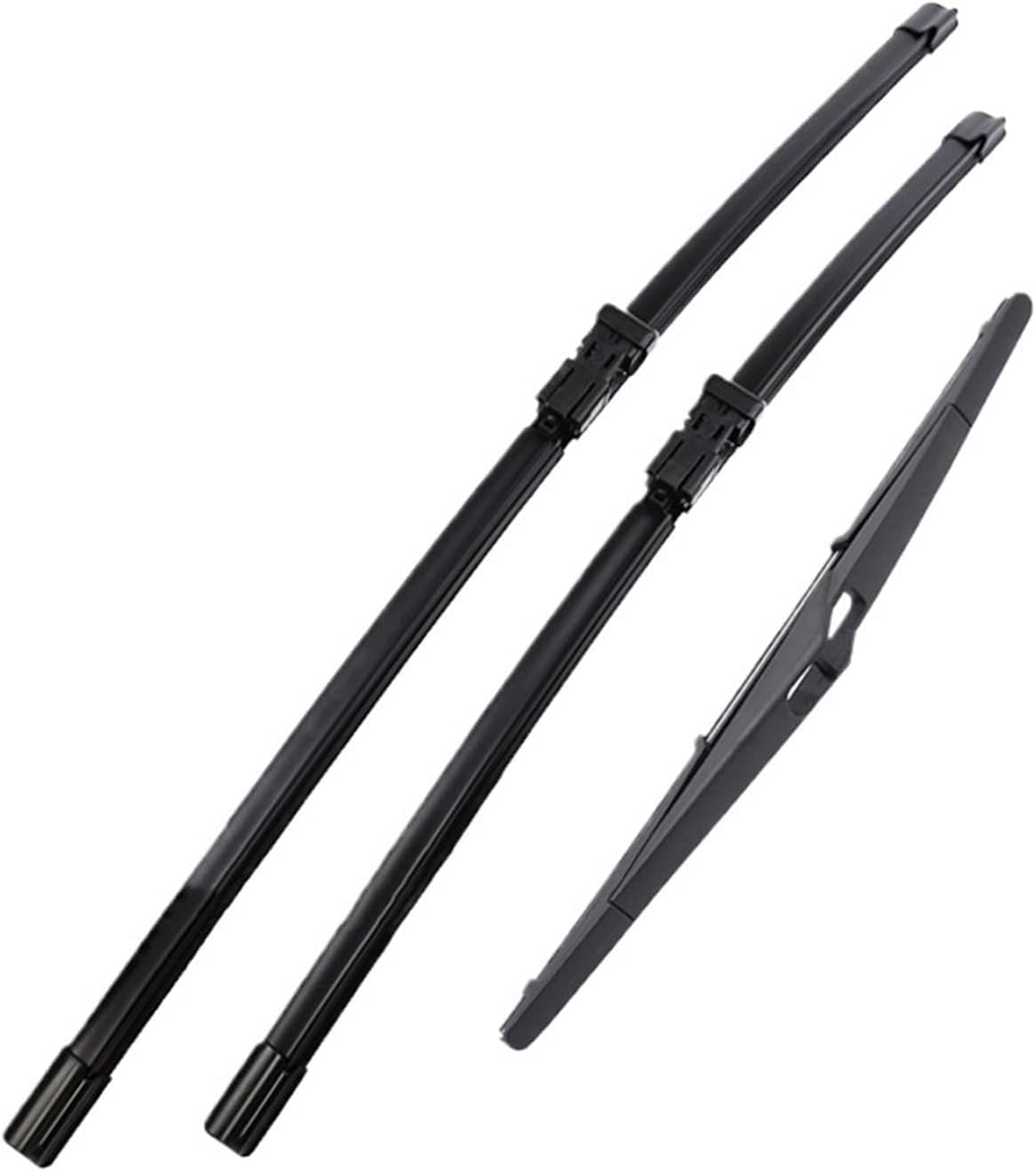 PLAKDFUU Wiper Blades Front Rear Set for Ford Focus 3 2011-2017 28"+28"+12" - Silent & Streak-Free