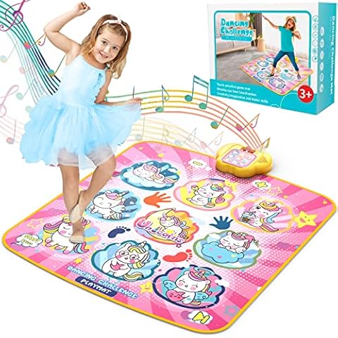 Purpledi Alfombrilla de Baile de Unicornio para Niños Cover