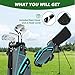 XDriveMax 8 Pieces Complete Mens Golf Club Set Right/Left Hand for Men Women Includes Stand Bag with Rain Hood, 3# Fairway Wood with Head Covers, 5# Hybrid, 5#, 7#, 9# S# Irons and Putter