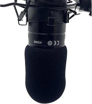 Deadcat Windshield Muff For AT2020 Pop Filter Headset Windscreen Mic Foam Covers For AT2020+ AT2035 AT4040 Black