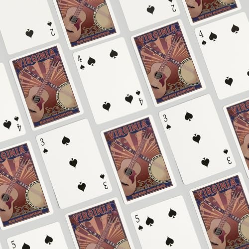 Lantern Press Blue Ridge Mountains, Naipes poker 52 cartas miniatura 4