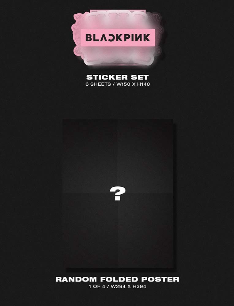 GENIE MUSIC BLACKPINK Kill This Love [Black Version] the 2nd Mini Álbum Photobook+Poster+Photo Zine+4 Polaroid Photocard+Set de pegatinas + Lirics (Extra BLACKPINK 5 fotocards+Pocket Mirror)