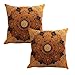 Bubunix 2 PCS Retro Boemia Mandala Cuscino Federe 45 x 45 cm, Cotone Lino Cuscino Decorativi Federa Lino Divano Cuscino Protezioni per Federe Cuscini (Style 3)