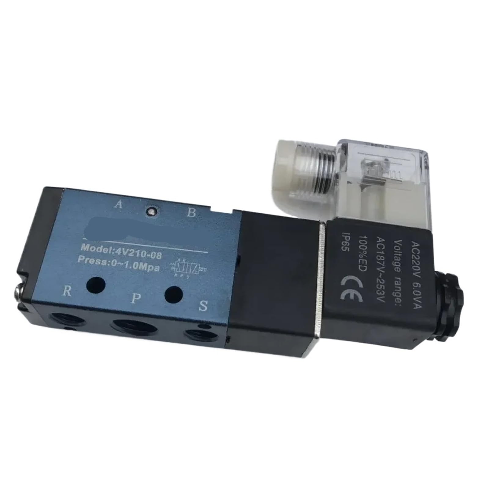 Wyobhotcp One Color 2Pcs 4V210-08 Solenoid Valve 4V310-10 4V410-15 Two Position Five Way Directional Air(4V210-08 Dc24)