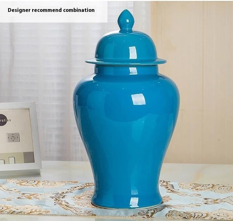 中国 大清乾隆年製款 粉青釉 双神獣耳瓶 V 8747A 高さ約34cm 幅約19.5