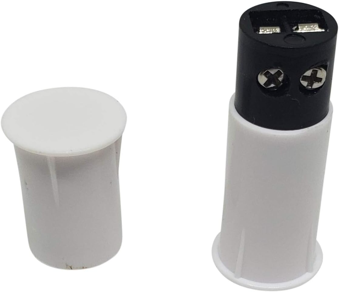 10 White Recessed Screw Terminal Block Door Contacts NC Alarm Door Window Sensors with Magnetic Reed Switch. These 3/8” Door Contact Position switches (DCS) Work with All Burglar Alarm Systems